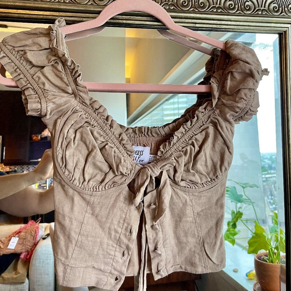 Princess Polly Eloise Crop Top - Button Up Blouse